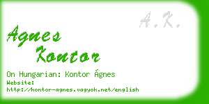agnes kontor business card